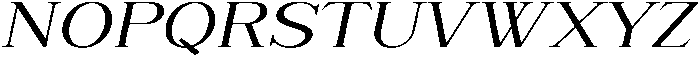 Noveris Serif Expanded Slant otf (400) Font UPPERCASE
