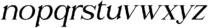 Noveris Serif Slant otf (400) Font LOWERCASE