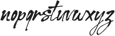 Novigirl brush Regular otf (400) Font LOWERCASE