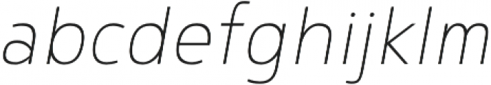 Noyh Geometric Slim ExtraLight Italic otf (200) Font LOWERCASE