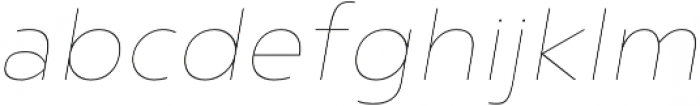 Noyh Geometric Thin Italic otf (100) Font LOWERCASE