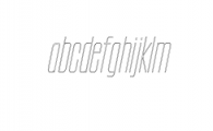 Nordams-Thin-italic-outline.ttf Font LOWERCASE