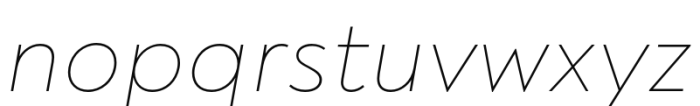 Noah Grotesque Thin Italic Font LOWERCASE