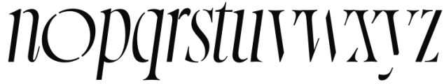 Norman Stencil Italic Font LOWERCASE