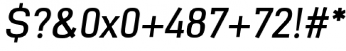 NotaBene Medium Oblique Font OTHER CHARS