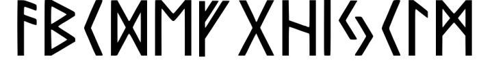 Norse Elder Futhark Typeface Font UPPERCASE