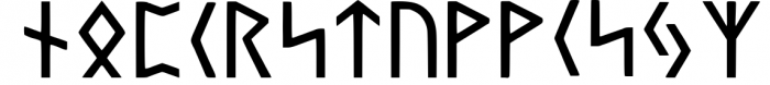 Norse Elder Futhark Typeface Font LOWERCASE