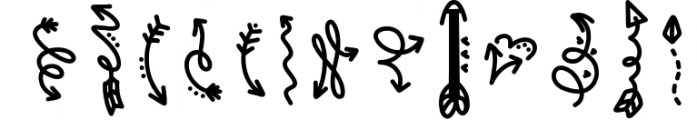 North Arrow - An Arrow Font & Dingbat Duo Font LOWERCASE