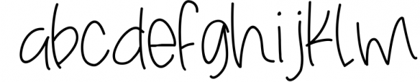 Not Sure Handwritten Font Font LOWERCASE