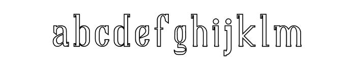 NORTH MOUNT Outline Font LOWERCASE