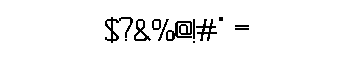 No Corners Font OTHER CHARS