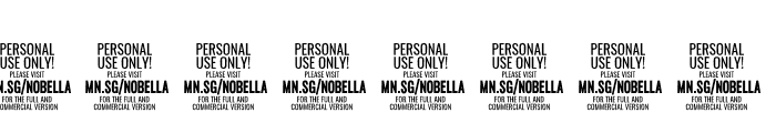 Nobella PERSONAL USE ONLY PERSONAL USE ONLY Font OTHER CHARS