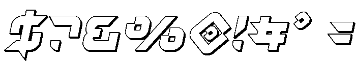 Nodulus 3D Italic Font OTHER CHARS