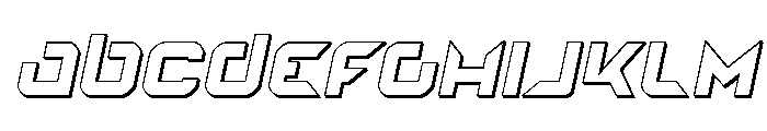 Nodulus 3D Italic Font UPPERCASE