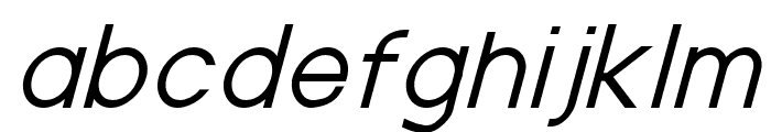 Nordica Advanced Regular Oblique Font LOWERCASE