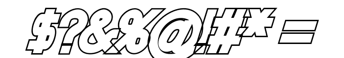 Nordica Classic Black Oblique Outline Font OTHER CHARS
