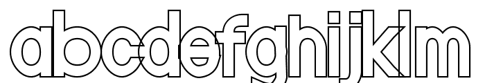 Nordica Classic Regular Condensed Outline Font LOWERCASE