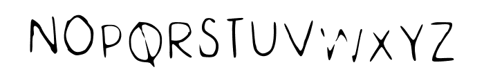 Normal Handwriting Regular Font UPPERCASE