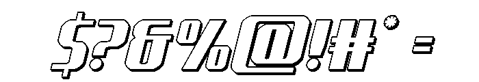Normandy Beach 3D Italic Font OTHER CHARS