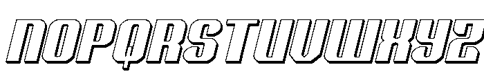 Normandy Beach 3D Italic Font UPPERCASE
