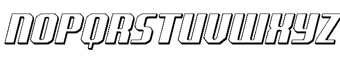 Normandy Beach 3D Italic Font LOWERCASE