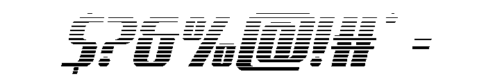 Normandy Beach Gradient Italic Font OTHER CHARS