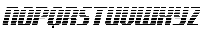 Normandy Beach Gradient Italic Font LOWERCASE