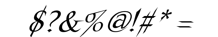 Nosferatu Oblique Font OTHER CHARS