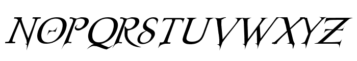 Nosferatu Oblique Font UPPERCASE