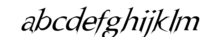 Nosferatu Oblique Font LOWERCASE