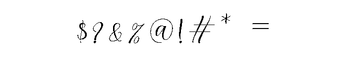Nostalgia Script Regular Font OTHER CHARS