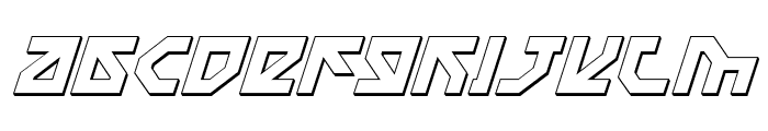 Nostromo 3D Italic Font LOWERCASE