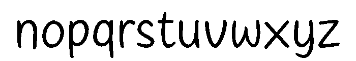 NotePaper-regular Font LOWERCASE