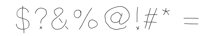 NotebookScribble Font OTHER CHARS