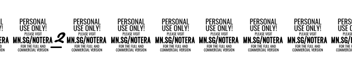Notera 2 Underline PERSONAL USE Bold Font OTHER CHARS