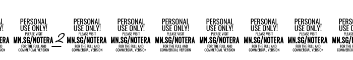 Notera 2 Underline PERSONAL USE Light Font OTHER CHARS