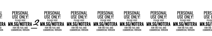 Notera 2 Underline PERSONAL USE Medium Font OTHER CHARS