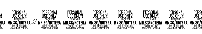 Notera 2 Underline PERSONAL USE Thin Font OTHER CHARS