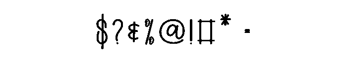 Nothing Summer Font OTHER CHARS