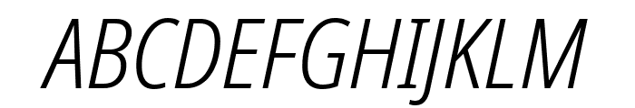Noto Sans Condensed Light Italic Font UPPERCASE