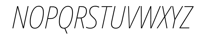 Noto Sans Condensed Thin Italic Font UPPERCASE