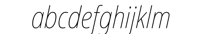 Noto Sans Condensed Thin Italic Font LOWERCASE
