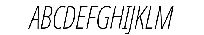 Noto Sans Display ExtraCondensed ExtraLight Italic Font UPPERCASE