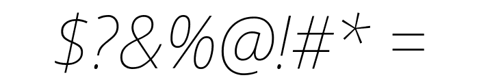 Noto Sans Display Thin Italic Font OTHER CHARS