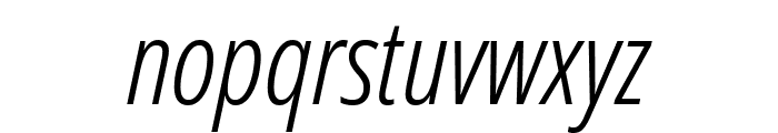 Noto Sans ExtraCondensed Light Italic Font LOWERCASE
