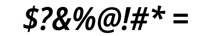 Noto Sans SemiCondensed SemiBold Italic Font OTHER CHARS