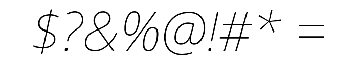 Noto Sans Thin Italic Font OTHER CHARS