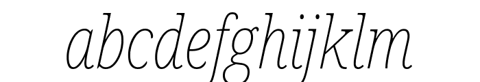 Noto Serif Condensed Thin Italic Font LOWERCASE
