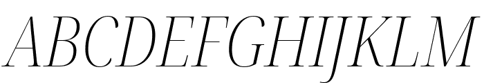 Noto Serif Display Condensed ExtraLight Italic Font UPPERCASE