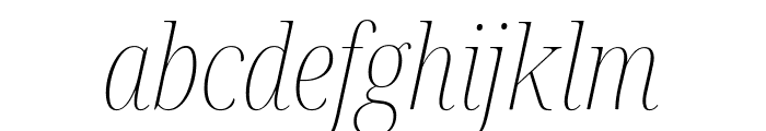 Noto Serif Display Condensed Thin Italic Font LOWERCASE